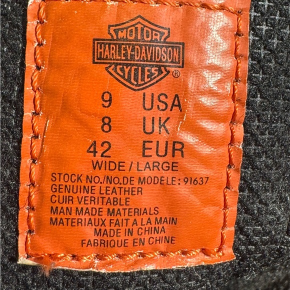 Harley-Davidson Riding Boots Size 9 Fury Motorcycle Buckle Zipper Rare - Picture 12 of 12